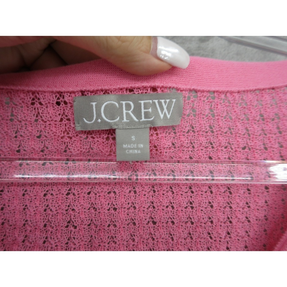 J Crew Cardigan Women Small Scalloped Trim Button Front Fitted Feminine Romantic - Picture 4 of 8